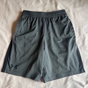 Under Armour Gray & Black Basketball Shorts – Size Small